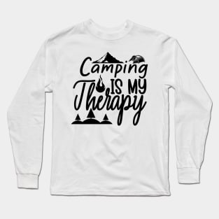 Camping is my therapy Long Sleeve T-Shirt